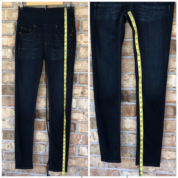SPANX The Signature Side Zip High Waist Dark Wash Skinny Slimming Jeans 27 - Picture 16 of 16